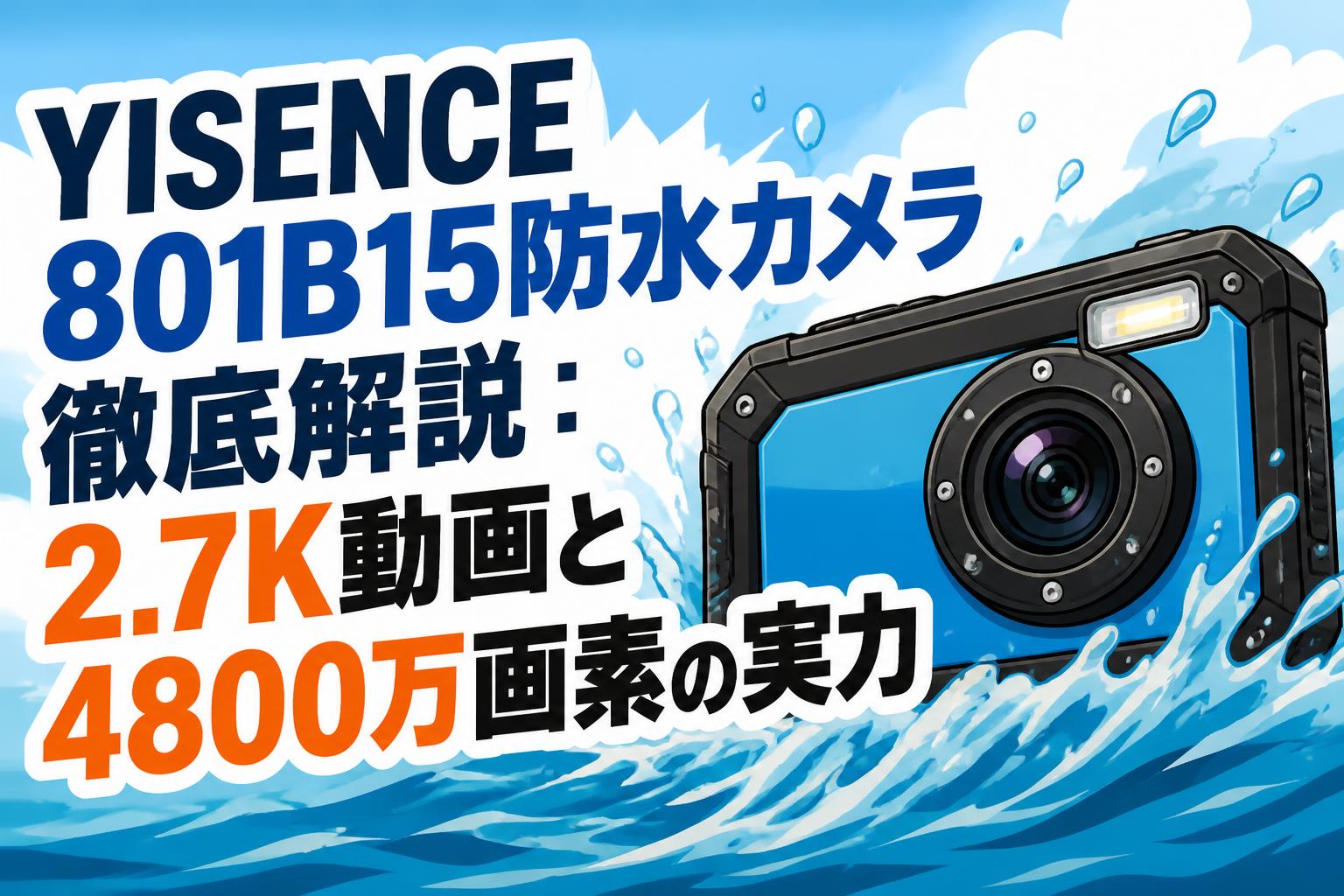 YISENCE 801B15防水カメラ徹底解説：2.7K動画と4800万画素の実力