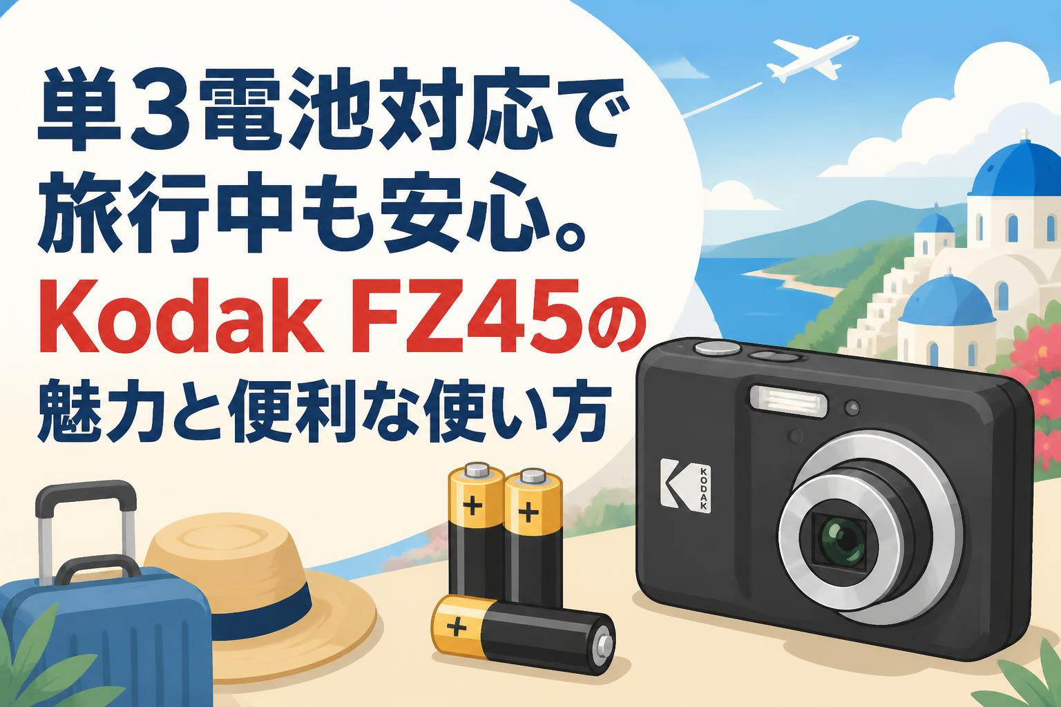 単3電池対応で旅行中も安心。Kodak FZ45の魅力と便利な使い方 | PANDA