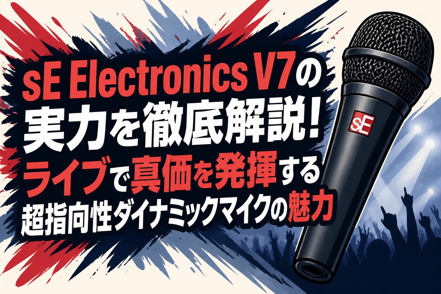 SE V7 X ダイナミックマイク sE Electronics V7の実力を徹底解説！ライブで真価を発揮する超指向性
