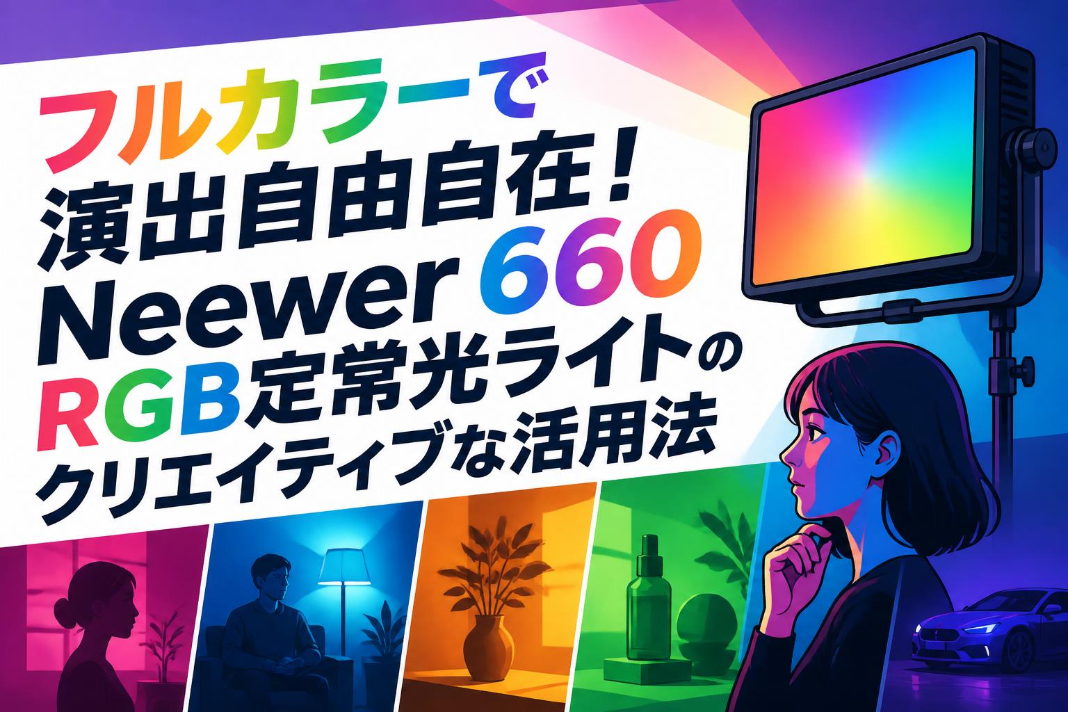 フルカラーで演出自由自在！Neewer 660 RGB定常光ライトの