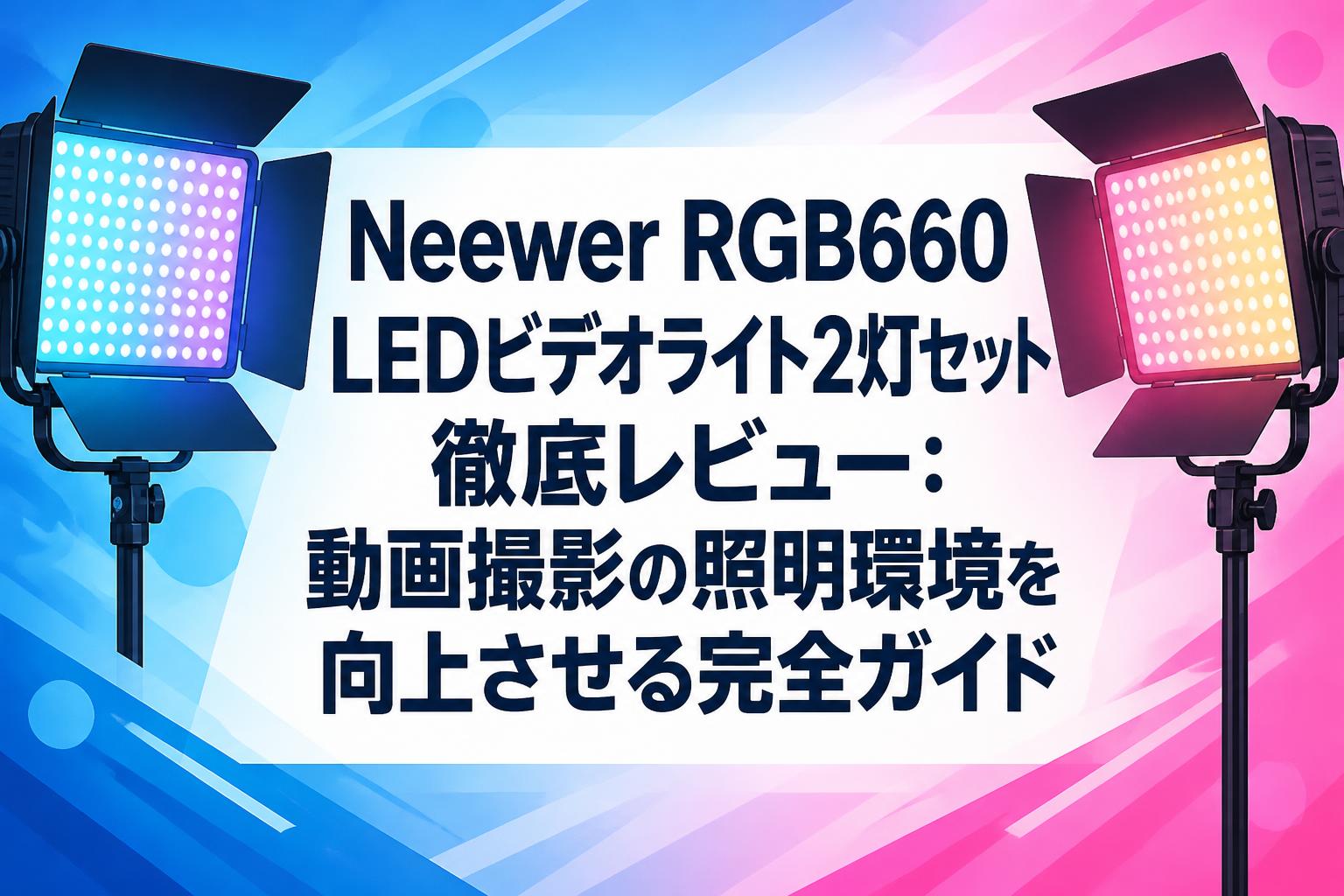 NEEWER RGB660 撮影用LEDライト 2灯セット 現状品 Neewer RGB660 LEDビデオライト2灯セット徹底レビュー：動画撮影の照明