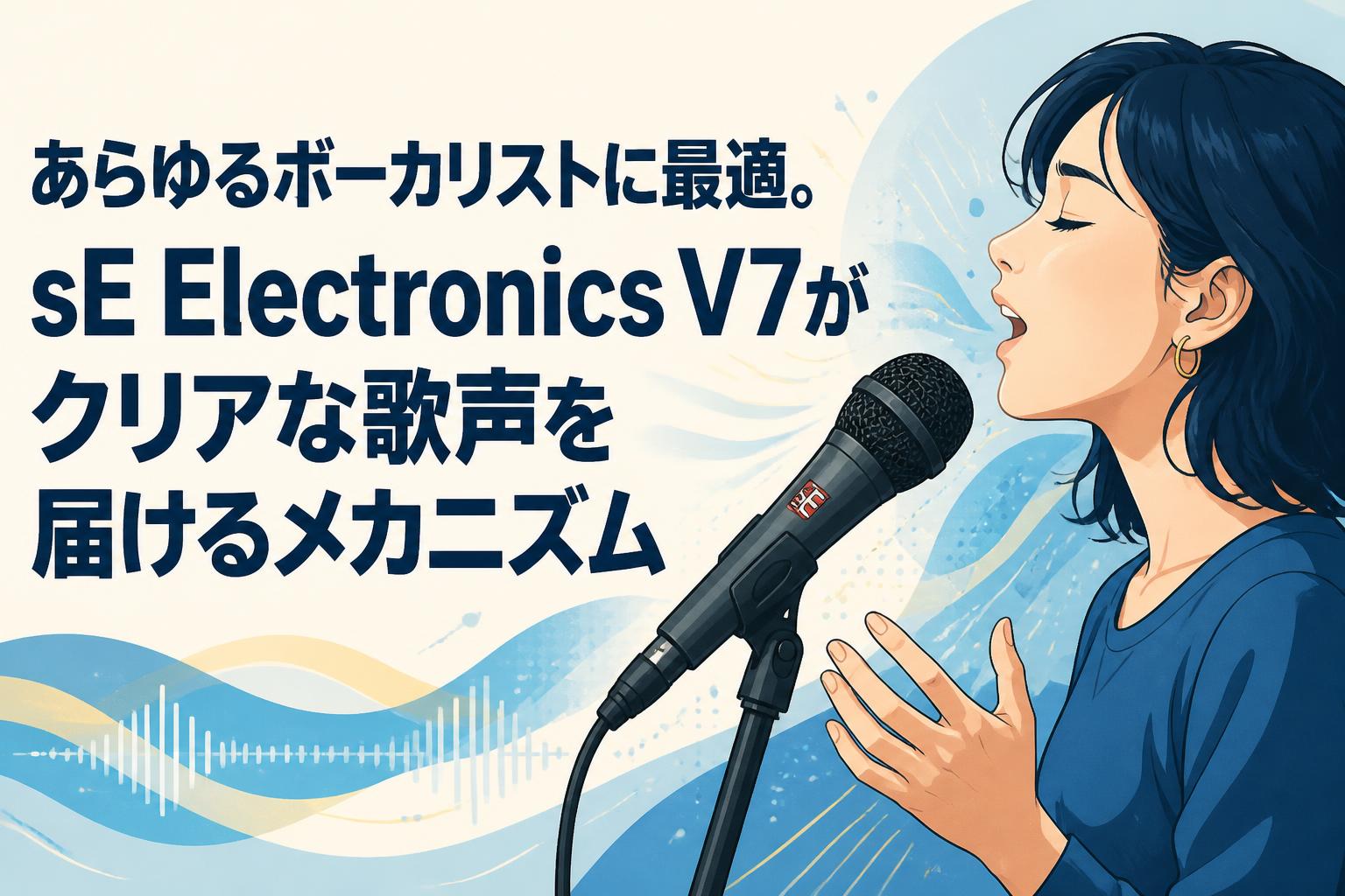 あらゆるボーカリストに最適。sE Electronics V7がクリアな歌声を