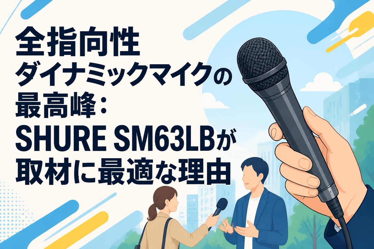 shure 63LB ダイナミックマイク 全指向性ダイナミックマイクの最高峰：SHURE SM63LBが取材に最適な理由