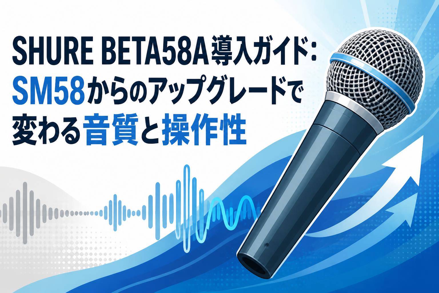 SHURE BETA58A導入ガイド：SM58からのアップグレードで変わる音質と