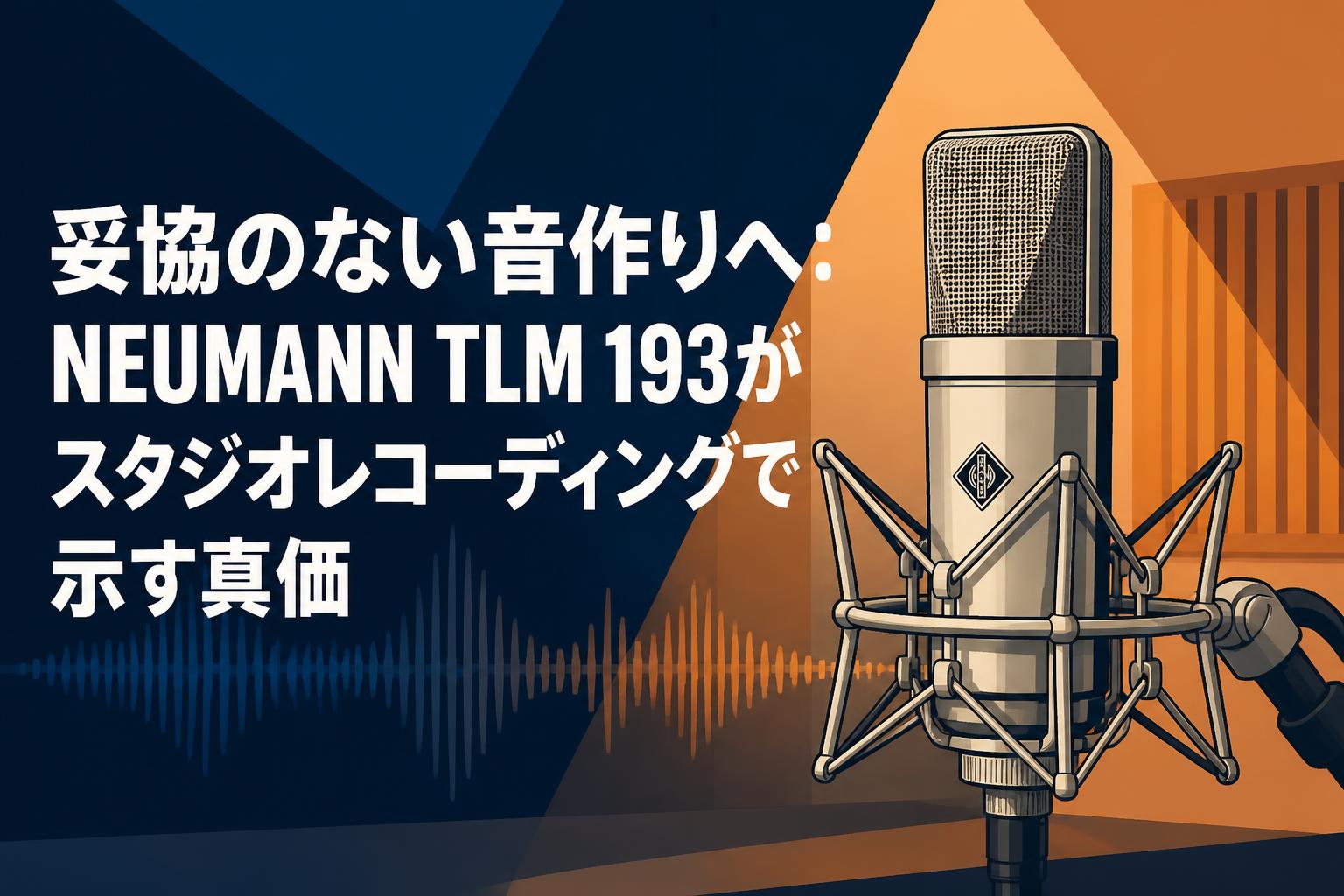妥協のない音作りへ：NEUMANN TLM 193がスタジオレコーディングで示す