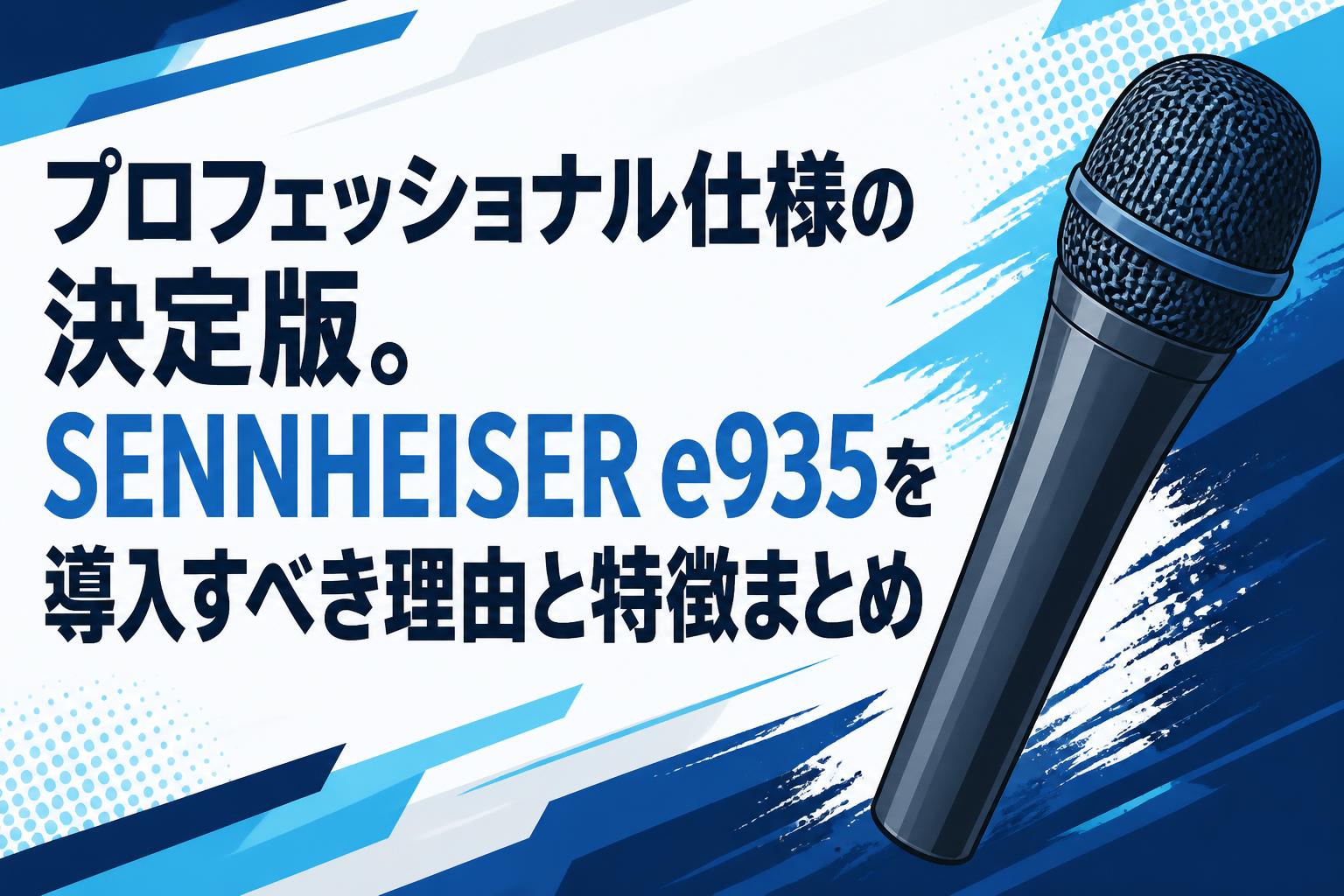 プロフェッショナル仕様の決定版。SENNHEISER e935を導入すべき理由と