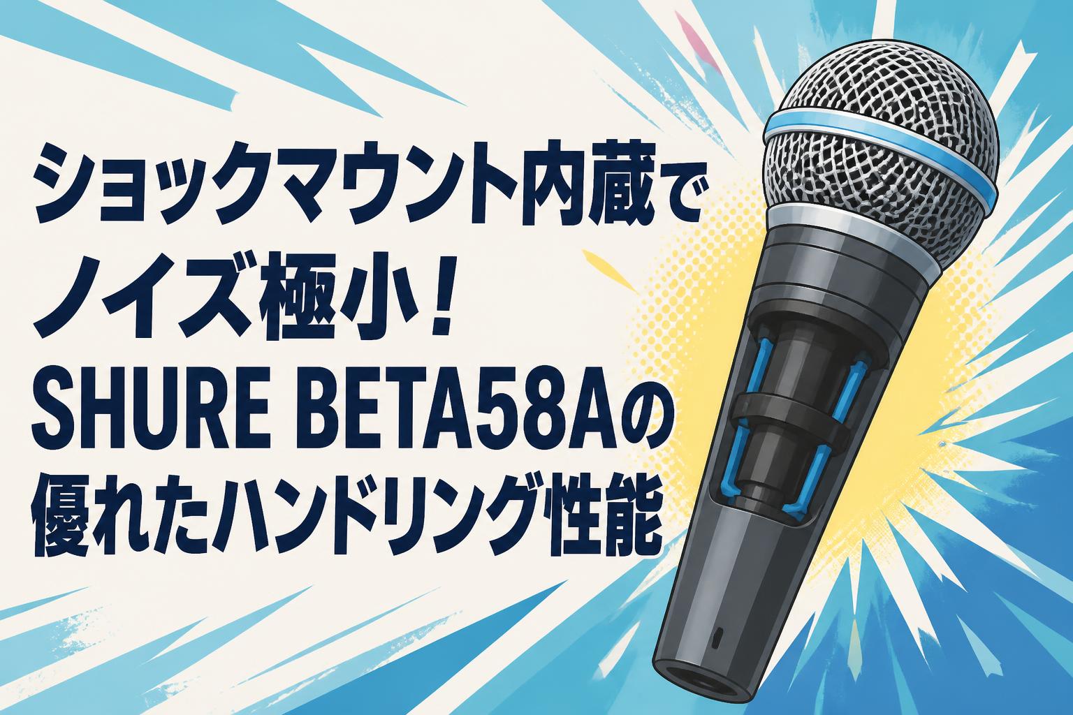 ショックマウント内蔵でノイズ極小！SHURE BETA58Aの優れた
