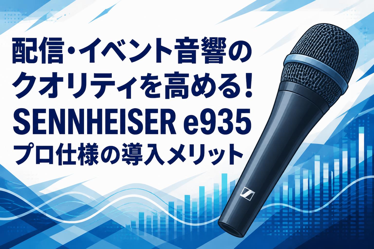 配信・イベント音響のクオリティを高める！SENNHEISER e935プロ仕様の