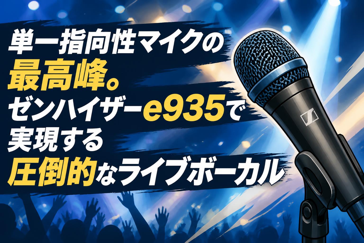 単一指向性マイクの最高峰。ゼンハイザーe935で実現する圧倒的なライブ