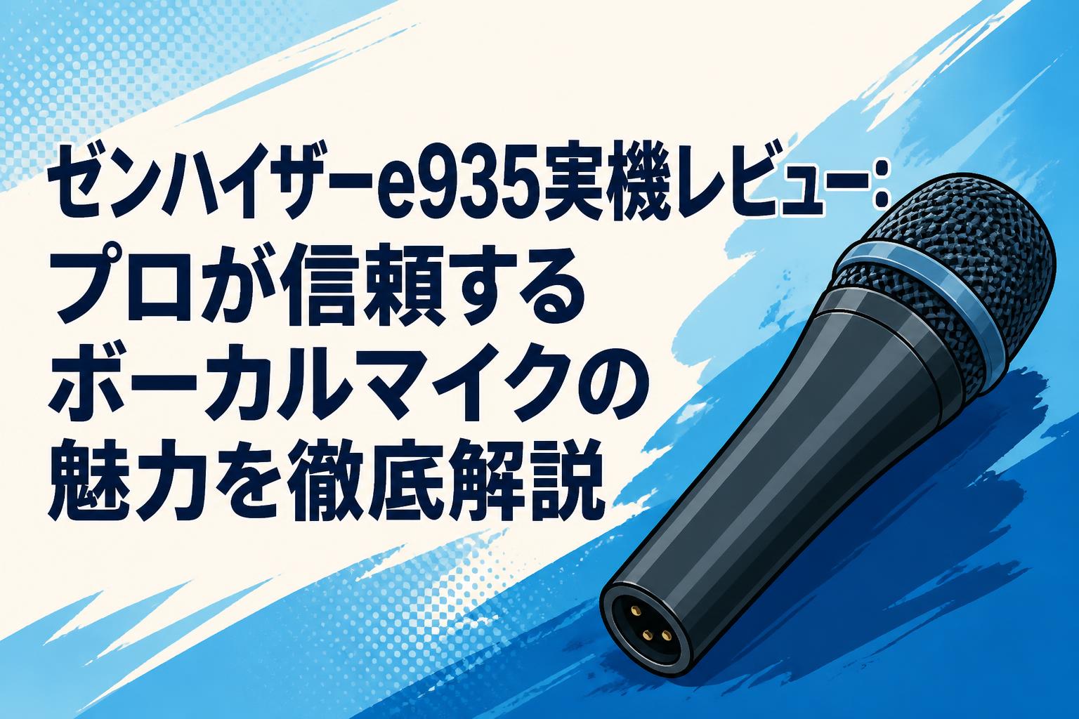 ゼンハイザーe935実機レビュー：プロが信頼するボーカルマイクの魅力を