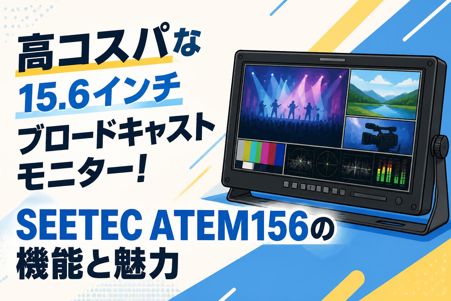 高コスパな15.6インチブロードキャストモニター！SEETEC ATEM156の機能