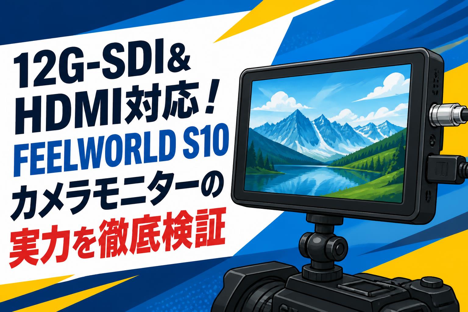 12G-SDI＆HDMI対応！FEELWORLD S10カメラモニターの実力を徹底検証