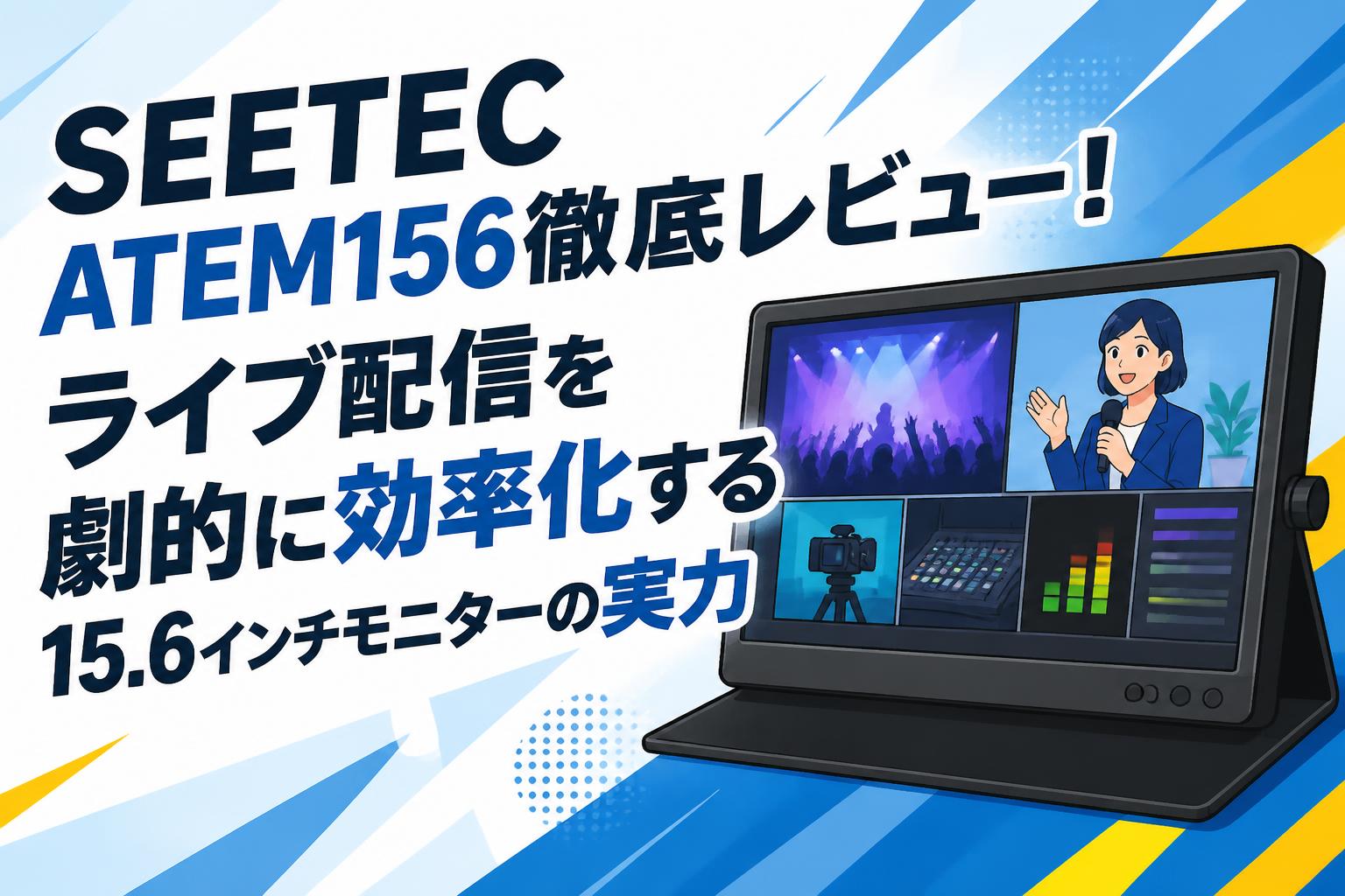 SEETEC ATEM156徹底レビュー！ライブ配信を劇的に効率化する15.6インチ