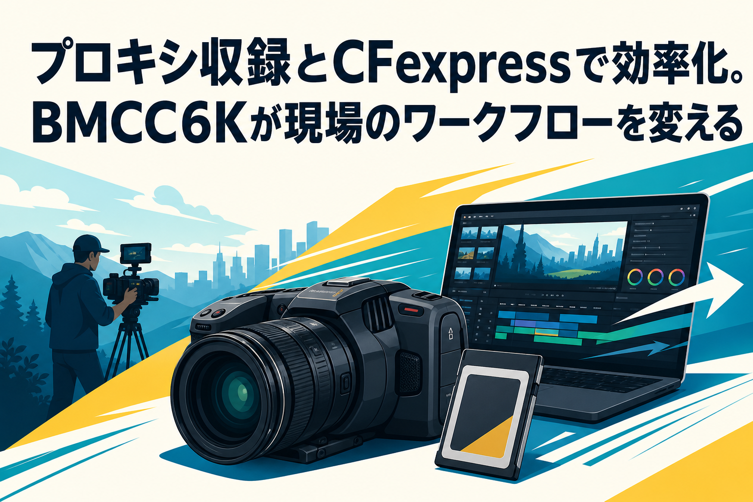 プロキシ収録とCFexpressで効率化。BMCC6Kが現場のワークフローを
