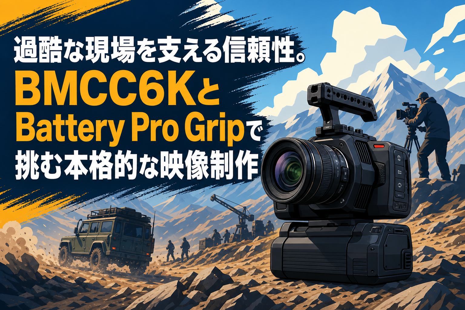 過酷な現場を支える信頼性。BMCC6KとBattery Pro Gripで挑む本格的な