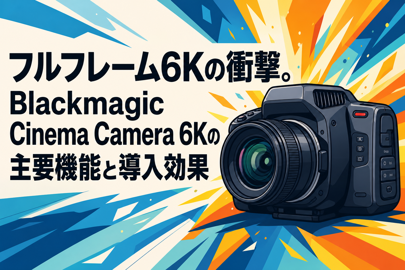 フルフレーム6Kの衝撃。Blackmagic Cinema Camera 6Kの主要機能と導入