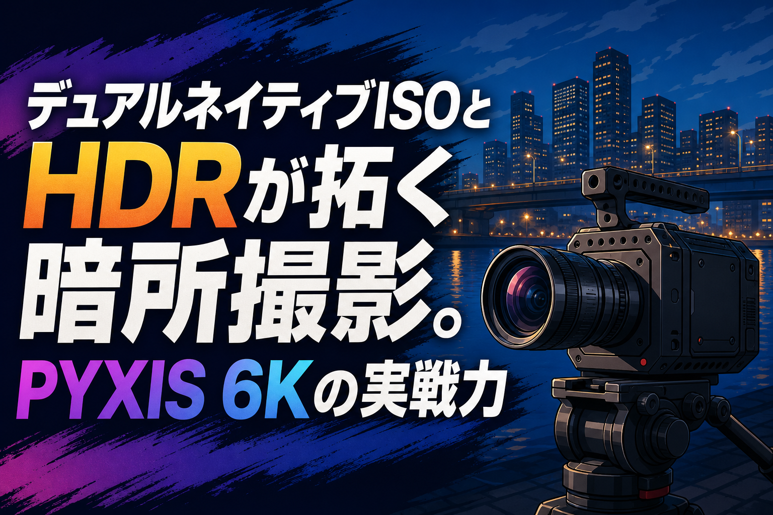デュアルネイティブISOとHDRが拓く暗所撮影。PYXIS 6Kの実戦力 | PANDA