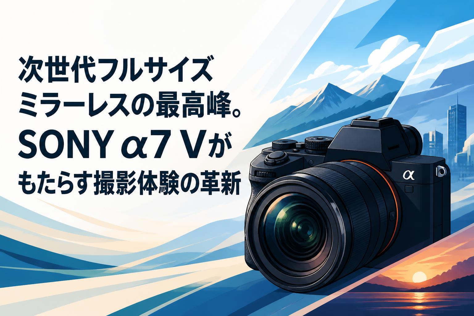 次世代フルサイズミラーレスの最高峰。SONY α7 Vがもたらす撮影体験の