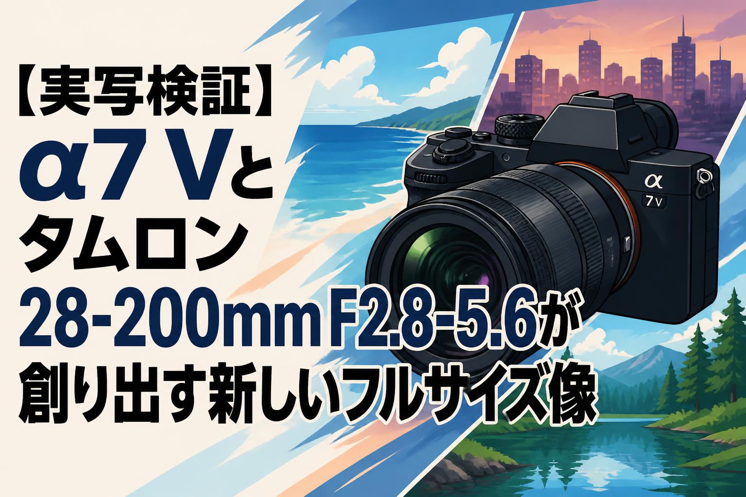 絶版　マルチア－ム　カメラ３台仕様 実写検証】α7 Vとタムロン28-200mm F2.8-5.6が創り出す新しいフル