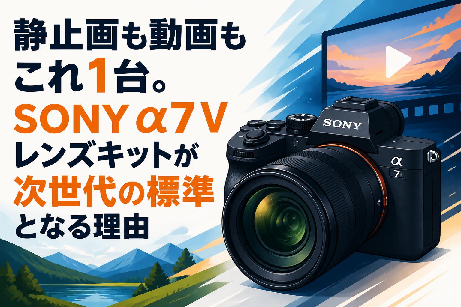 静止画も動画もこれ1台。SONY α7 Vレンズキットが次世代の標準となる