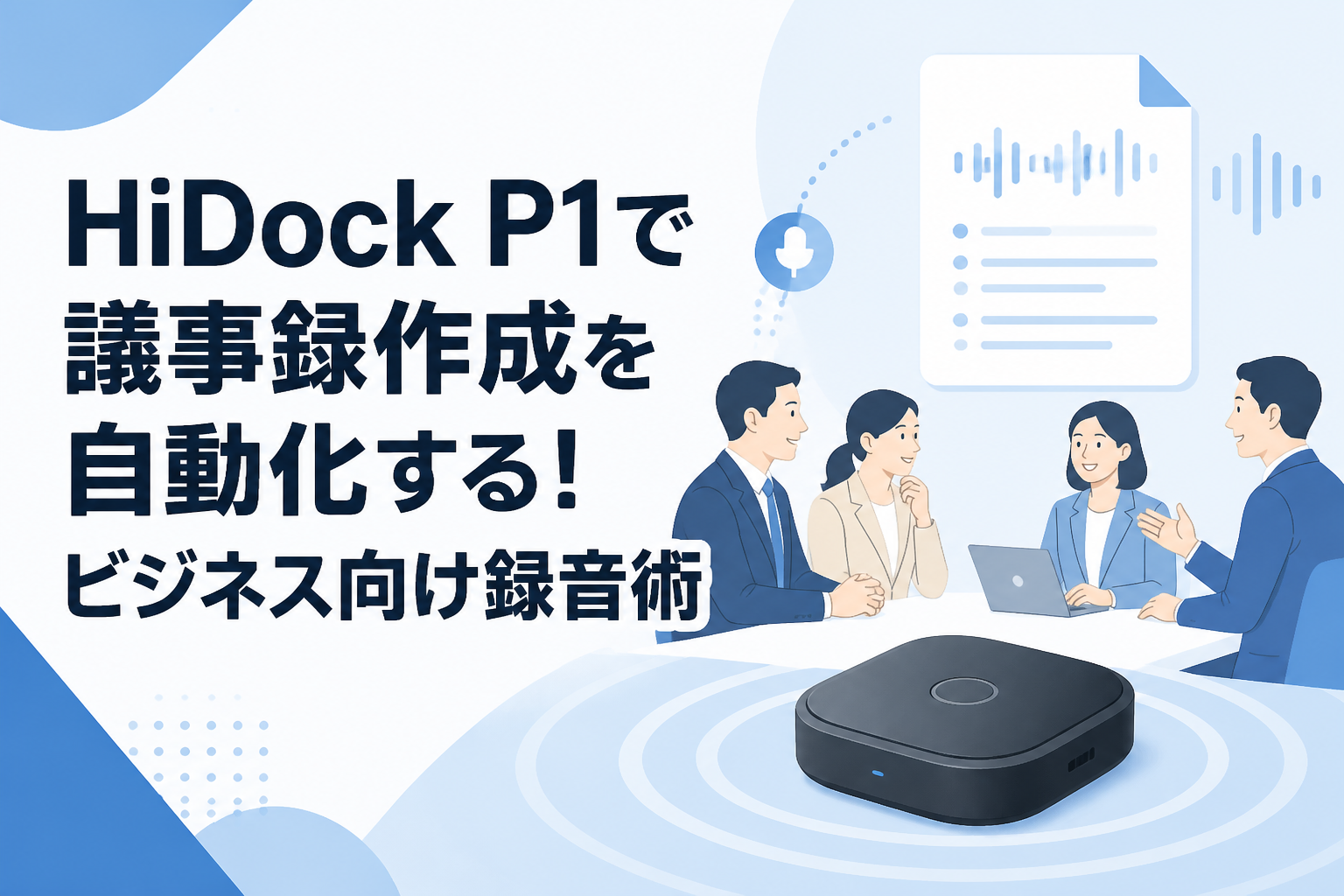 HiDock P1で議事録作成を自動化する！ビジネス向け録音術 | PANDA