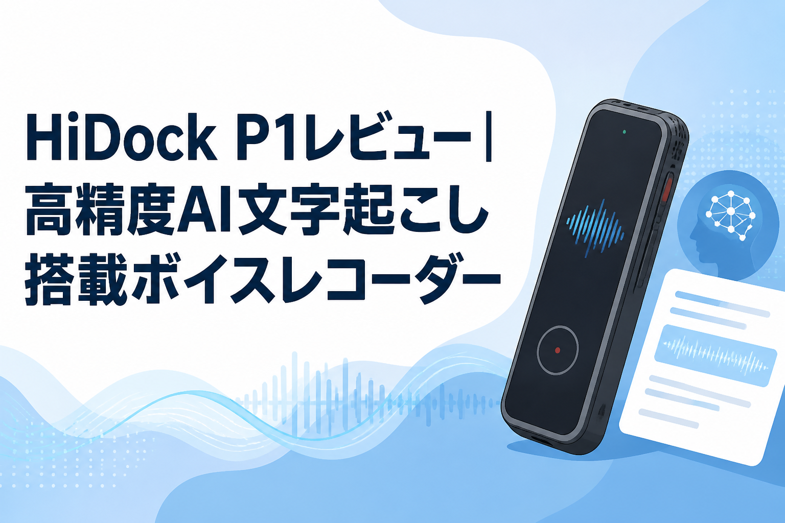 HiDock P1レビュー｜高精度AI文字起こし搭載ボイスレコーダー | PANDA
