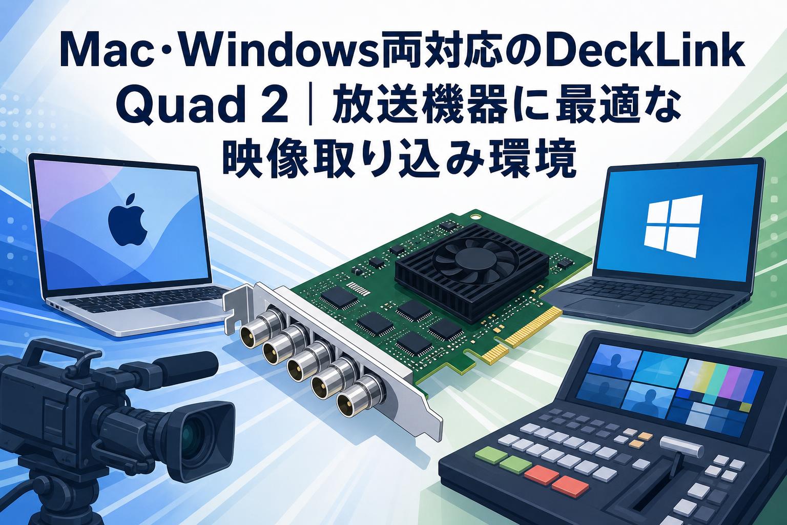 【動作確認済】任天堂 BLACK JACK マルチスクリーン Mac・Windows両対応のDeckLink Quad 2｜放送機器に最適な映像取り込み