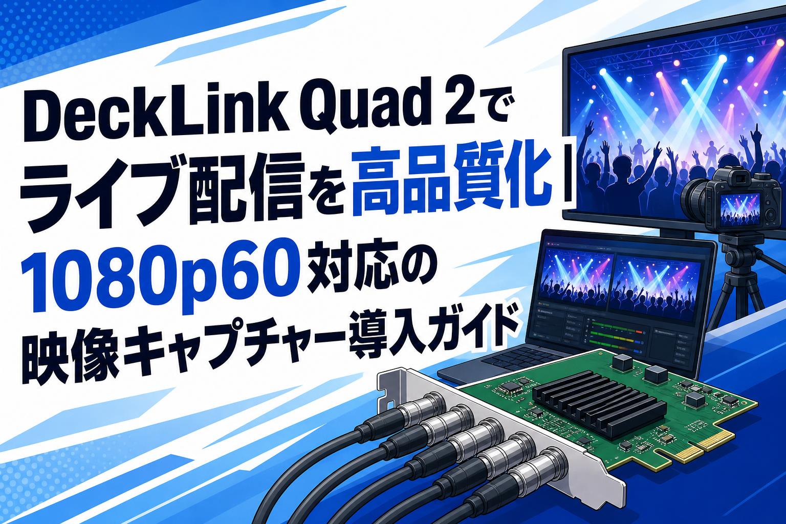 DeckLink Quad 2でライブ配信を高品質化｜1080p60対応の映像