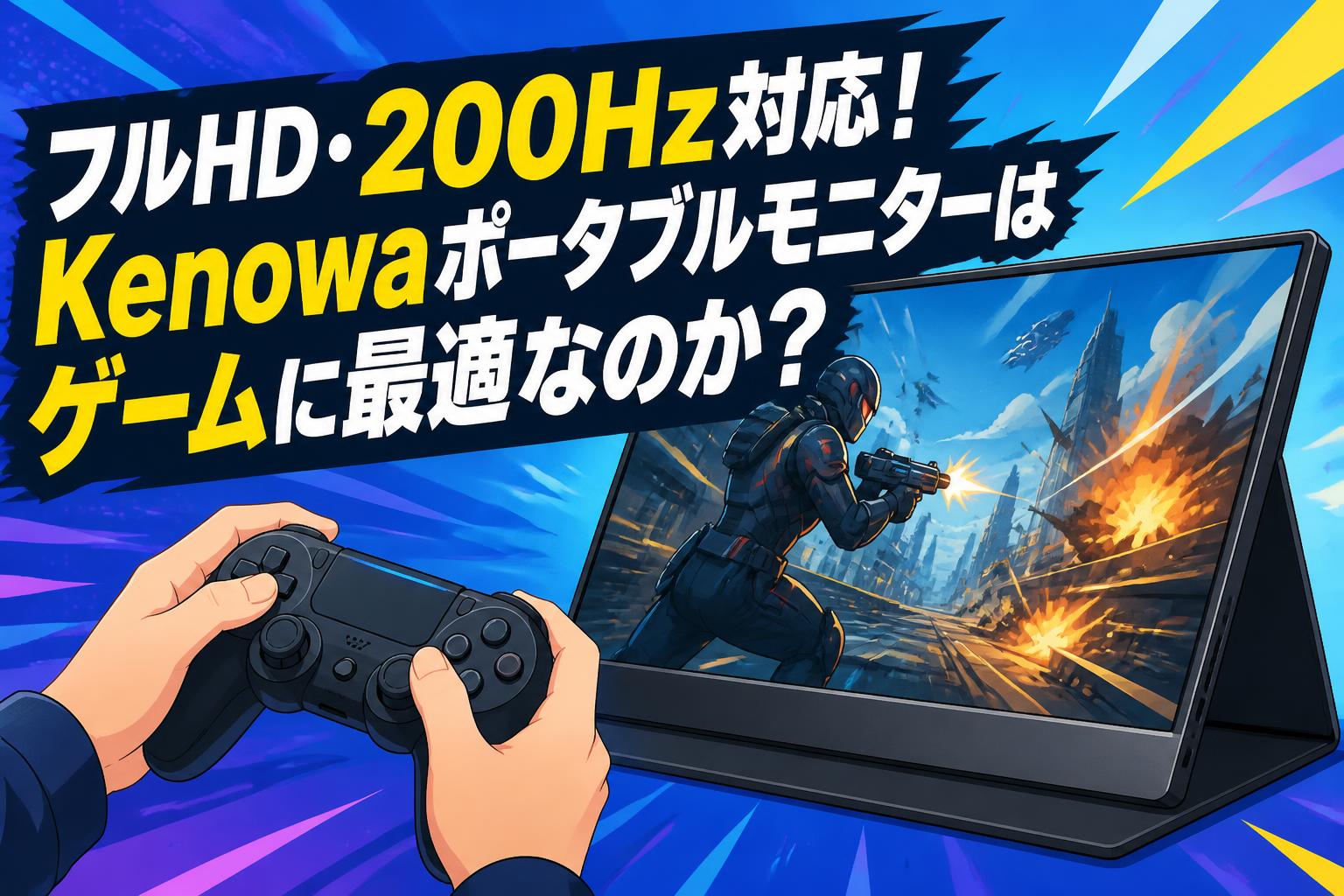 Kenowa ゲーミングモニター23inch 200Hz対応 フルHD・200Hz対応！Kenowaポータブルモニターはゲームに最適なのか