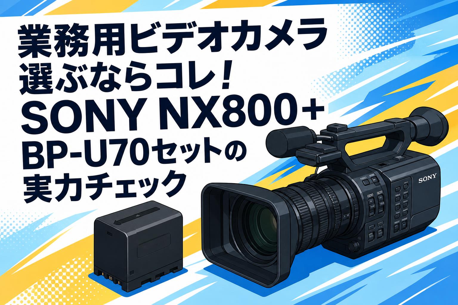 業務用ビデオカメラ選ぶならコレ！SONY NX800＋BP-U70セットの実力