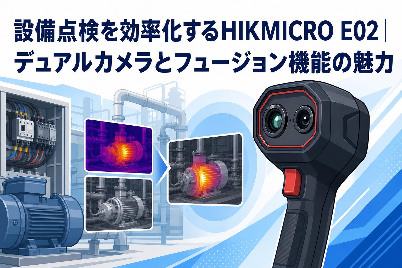 設備点検を効率化するHIKMICRO E02｜デュアルカメラとフュージョン機能