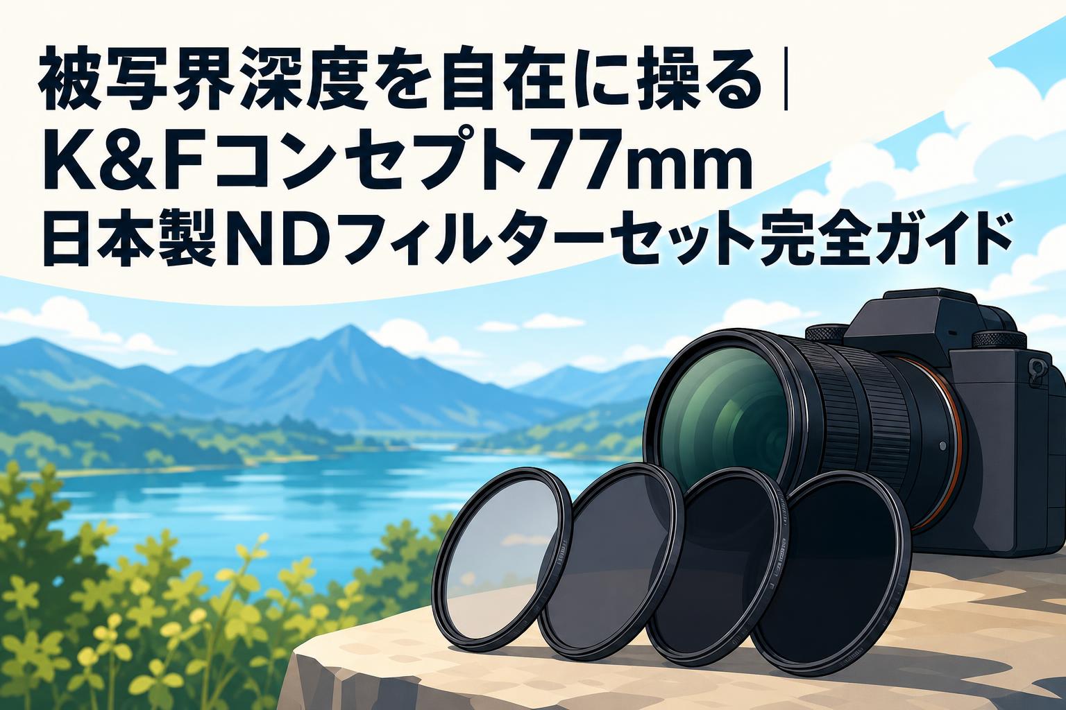D7000　LENS3本＋その他セット 被写界深度を自在に操る｜K&Fコンセプト77mm 日本製NDフィルターセット