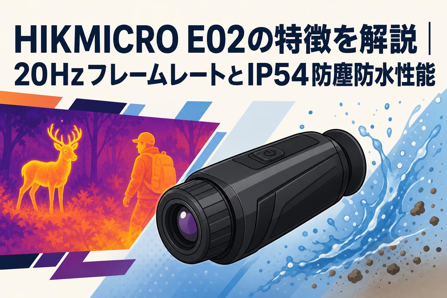 HIKMICRO E02の特徴を解説｜20HzフレームレートとIP54防塵防水性能