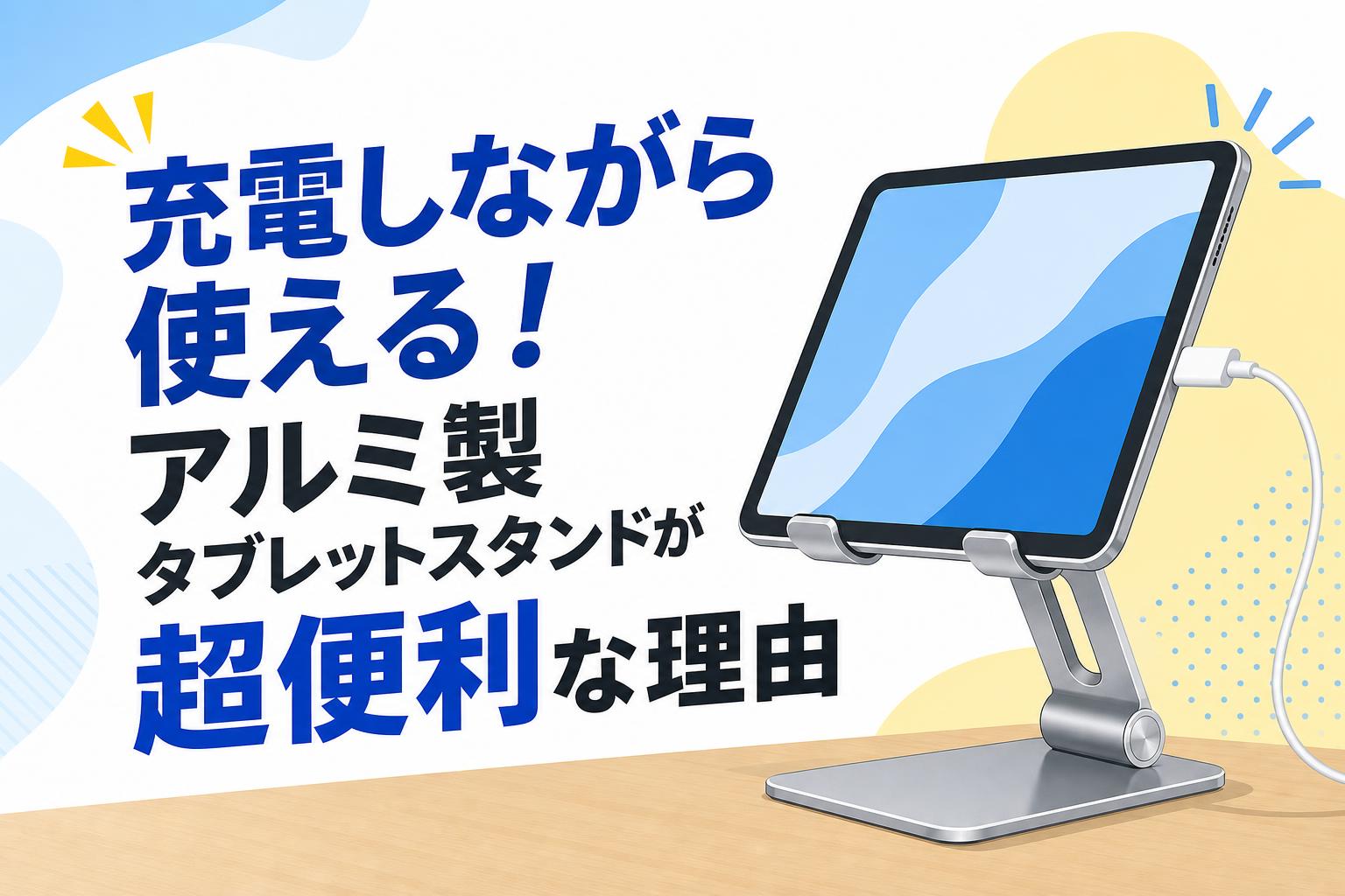 充電しながら使える！アルミ製タブレットスタンドが超便利な理由
