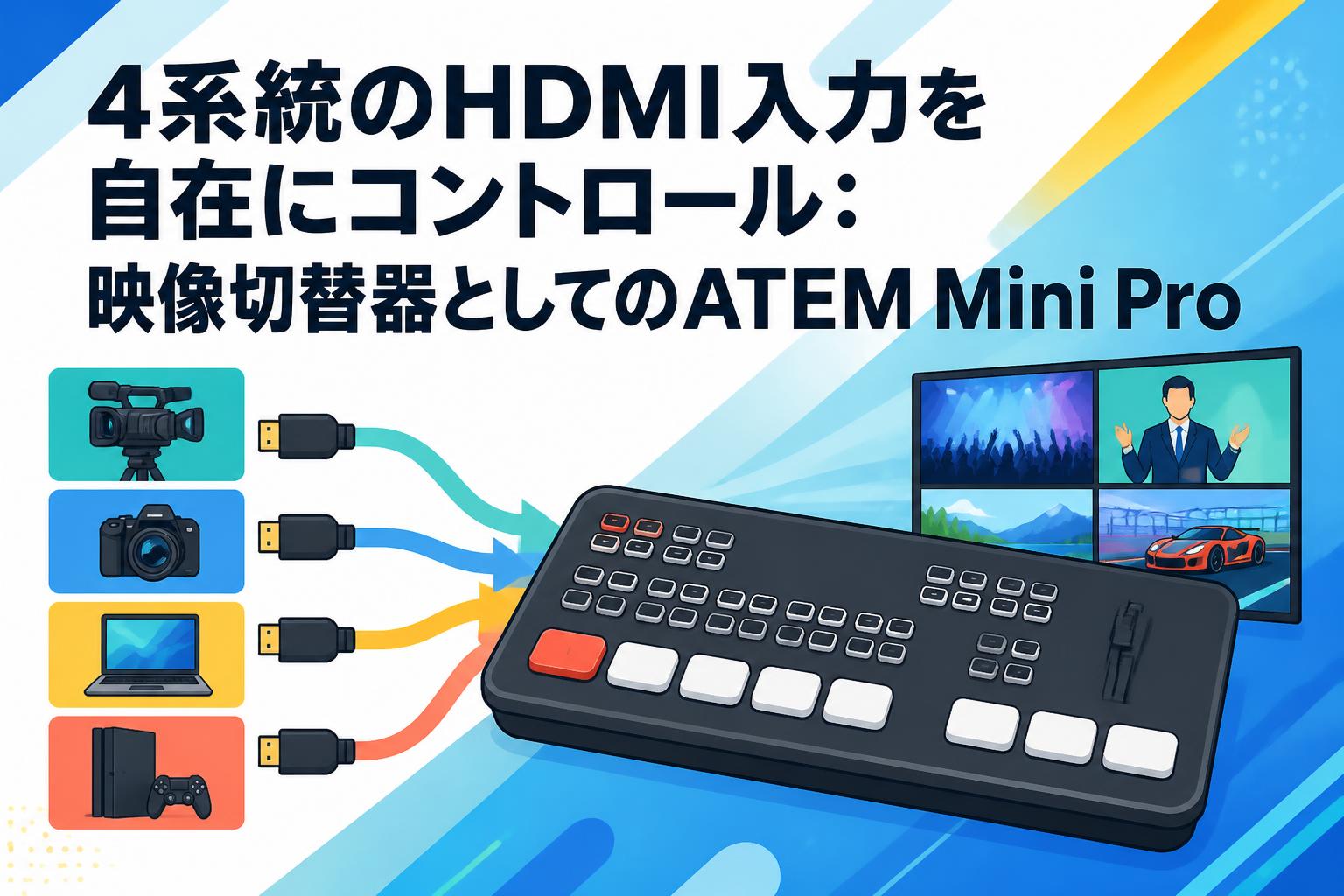 4系統のHDMI入力を自在にコントロール：映像切替器としてのATEM Mini