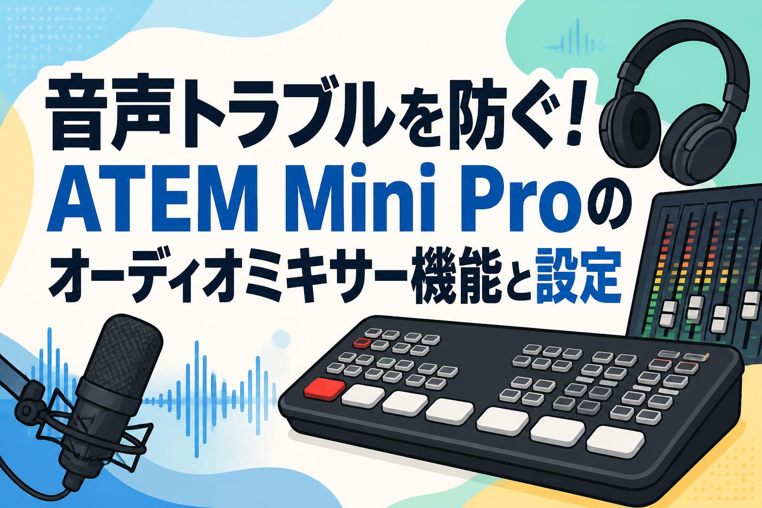 音声トラブルを防ぐ！ATEM Mini Proのオーディオミキサー機能と設定