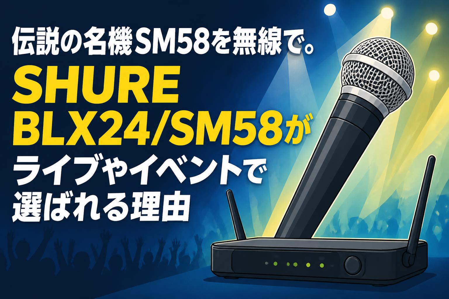 伝説の名機SM58を無線で。SHURE BLX24/SM58がライブやイベントで選ば