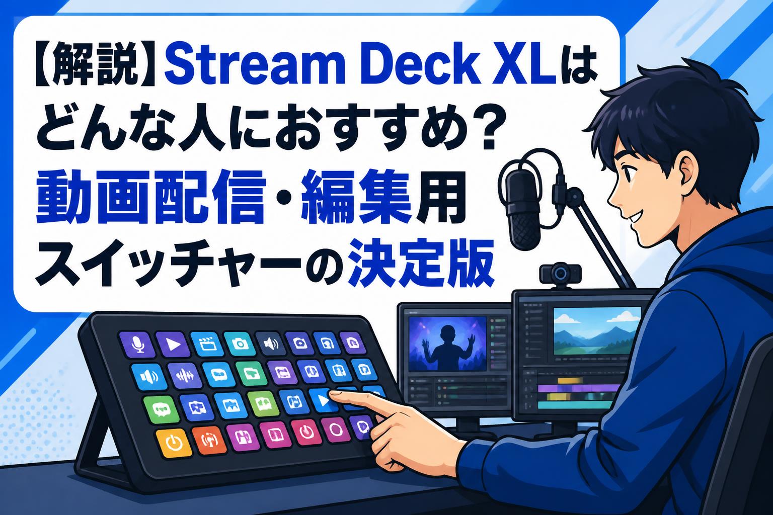 解説】Stream Deck XLはどんな人におすすめ？動画配信・編集用