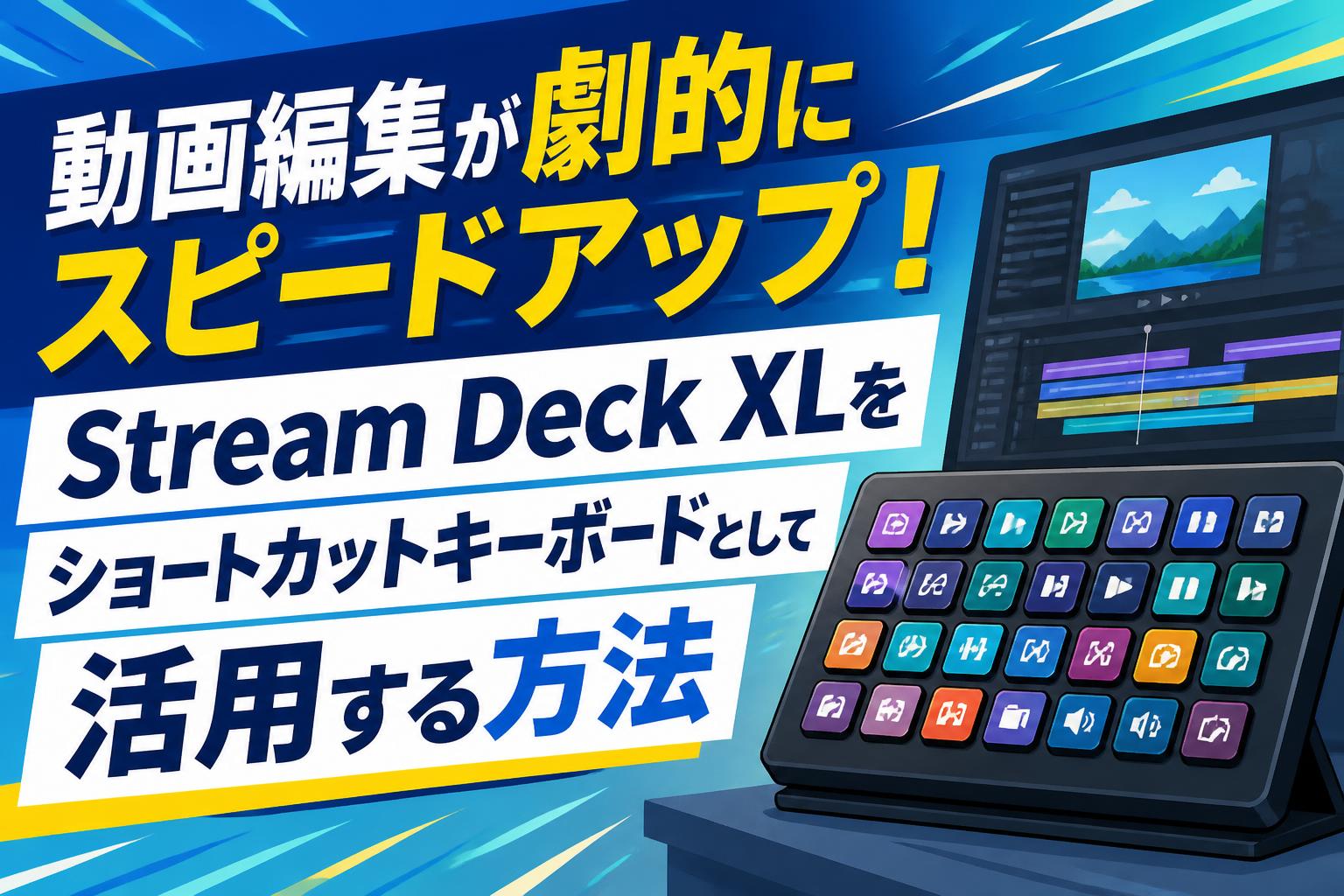 動画編集が劇的にスピードアップ！Stream Deck XLをショートカット