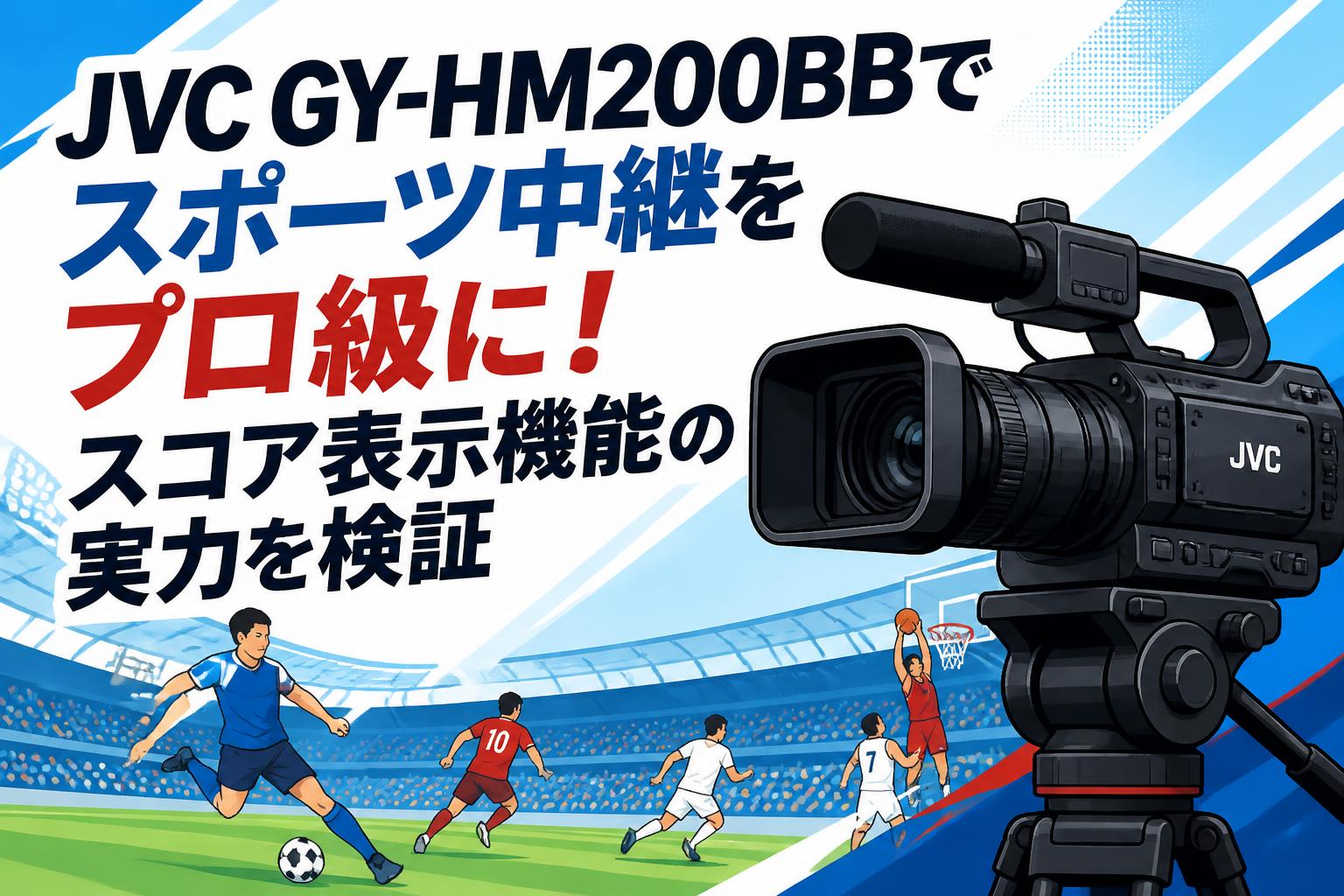 JVC GY-HM200BBでスポーツ中継をプロ級に！スコア表示機能の実力を検証