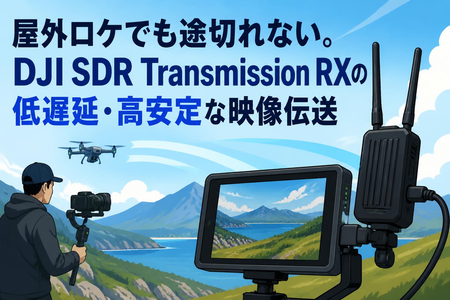 屋外ロケでも途切れない。DJI SDR Transmission RXの低遅延・高安定な