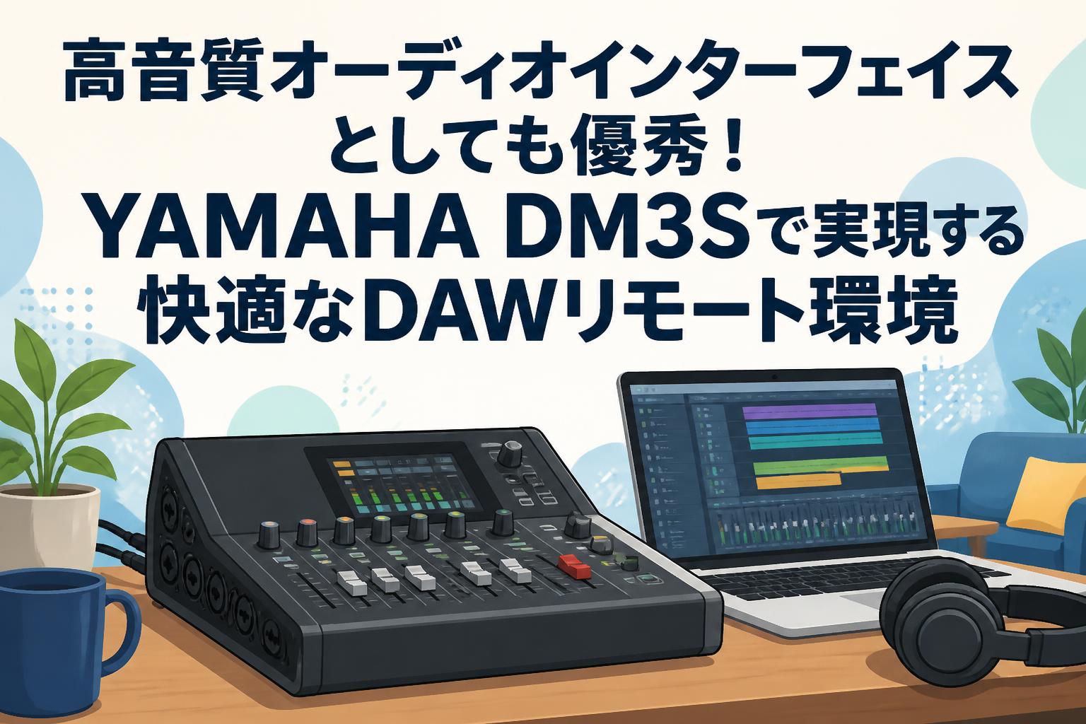 高音質オーディオインターフェイスとしても優秀！YAMAHA DM3Sで実現