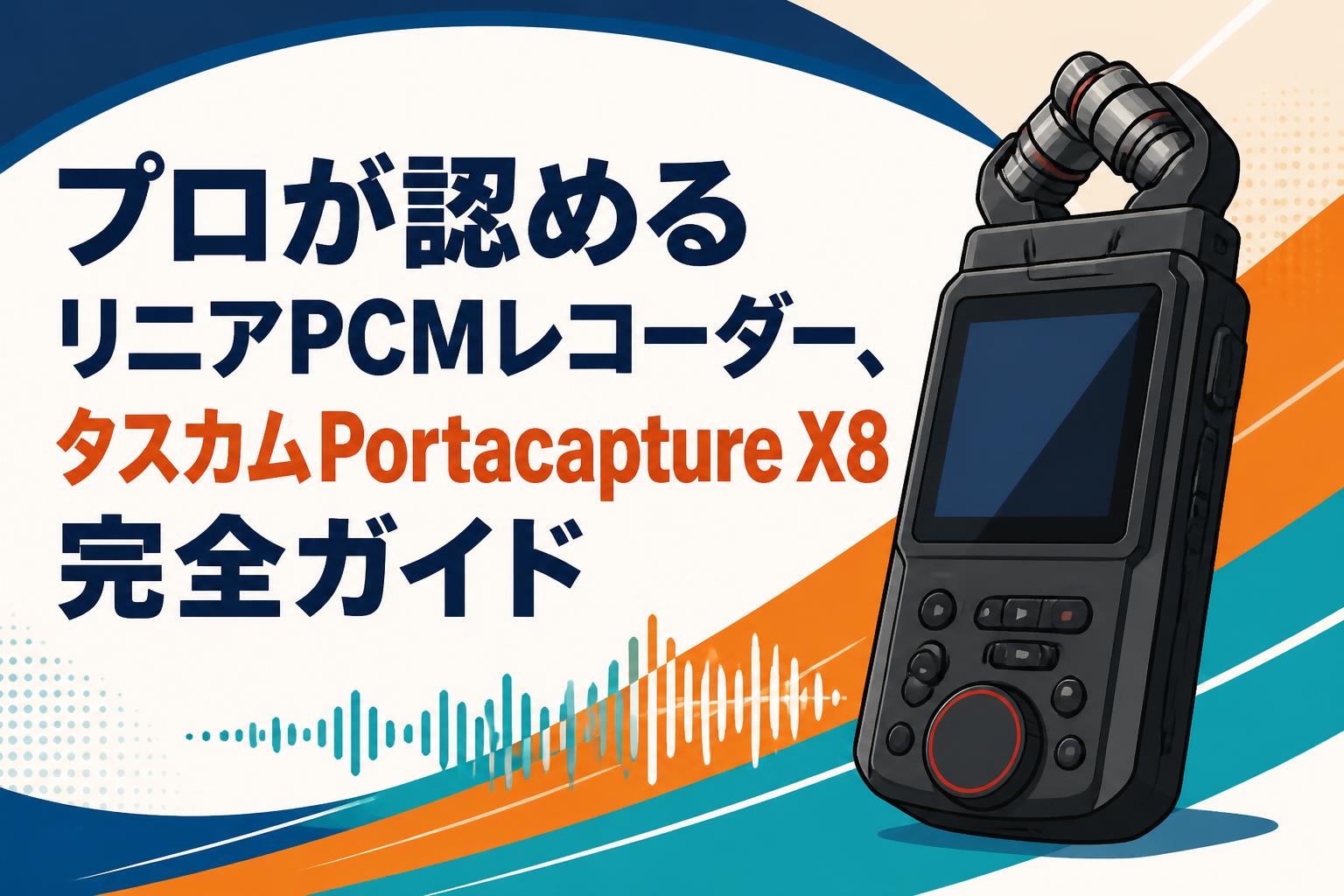 プロが認めるリニアPCMレコーダー、タスカムPortacapture X8完全ガイド