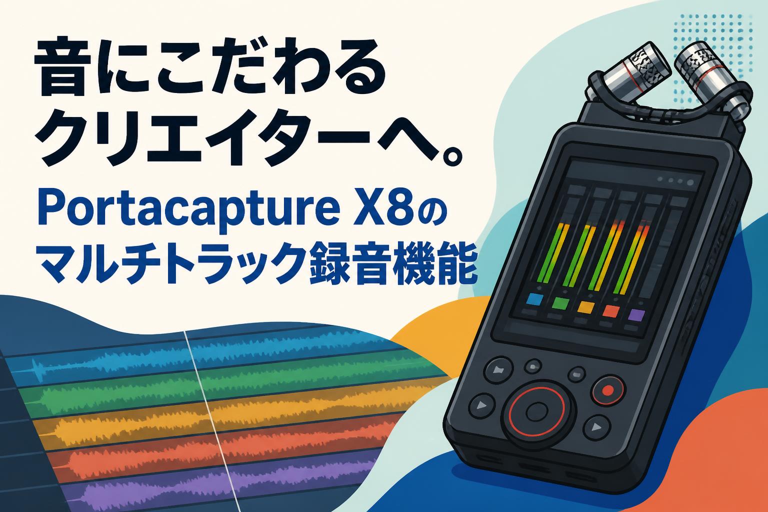 音にこだわるクリエイターへ。Portacapture X8のマルチトラック録音