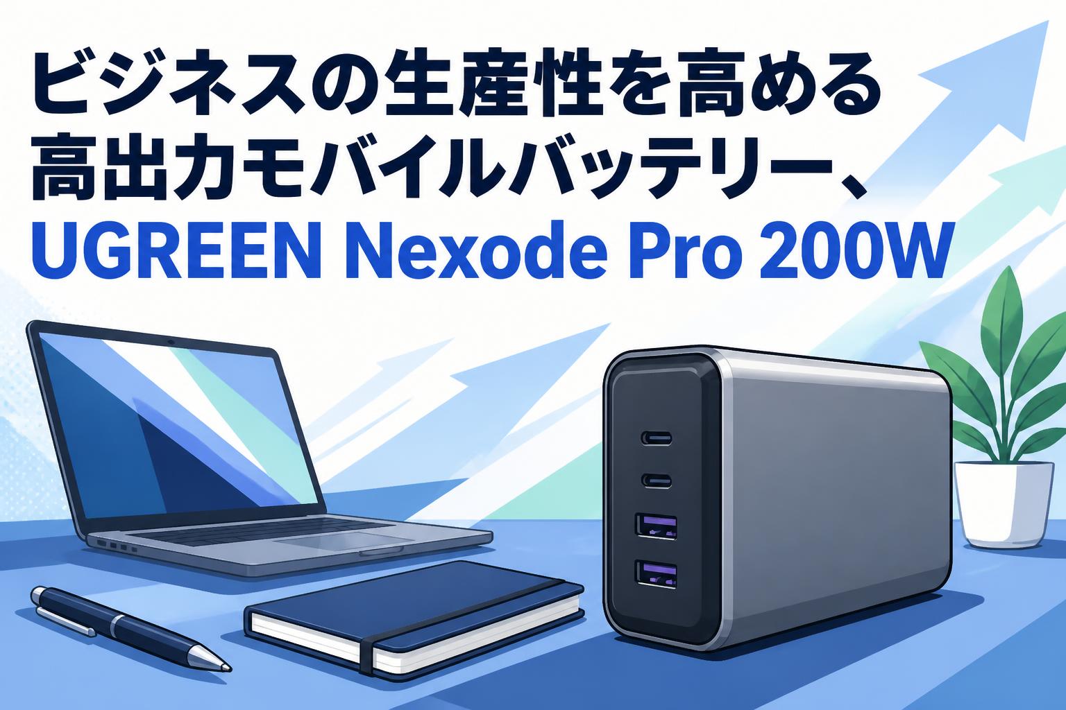 ビジネスの生産性を高める高出力モバイルバッテリー、UGREEN Nexode
