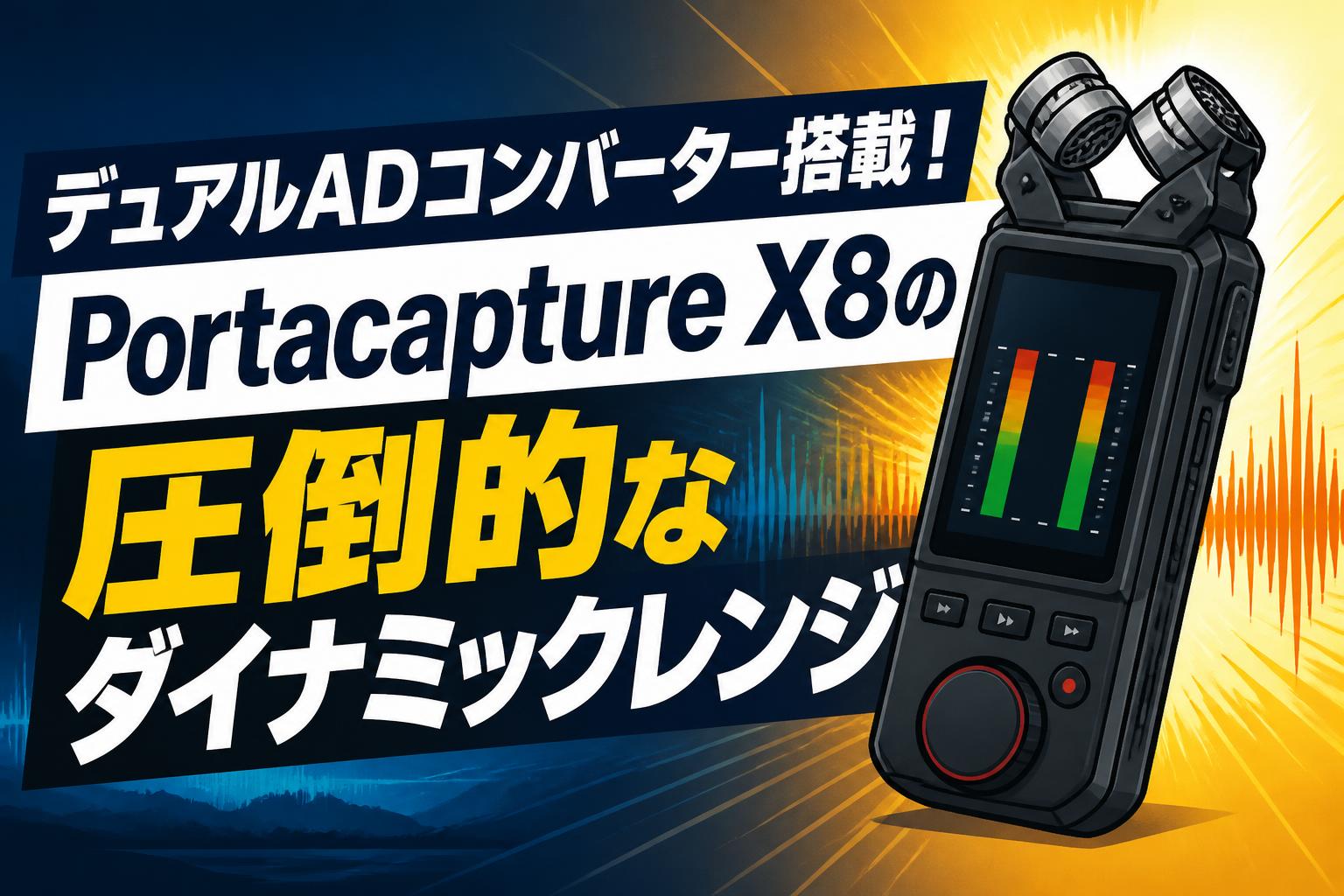 デュアルADコンバーター搭載！Portacapture X8の圧倒的なダイナミック