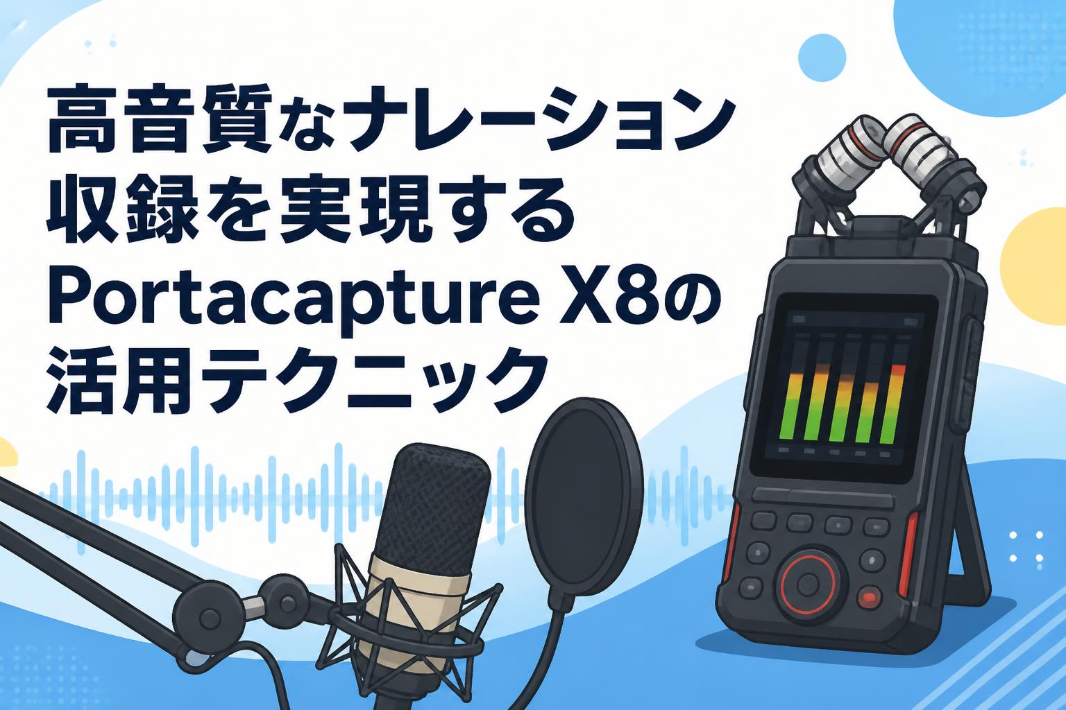 タブラ 高音のみ 高音質なナレーション収録を実現するPortacapture X8の活用テクニック