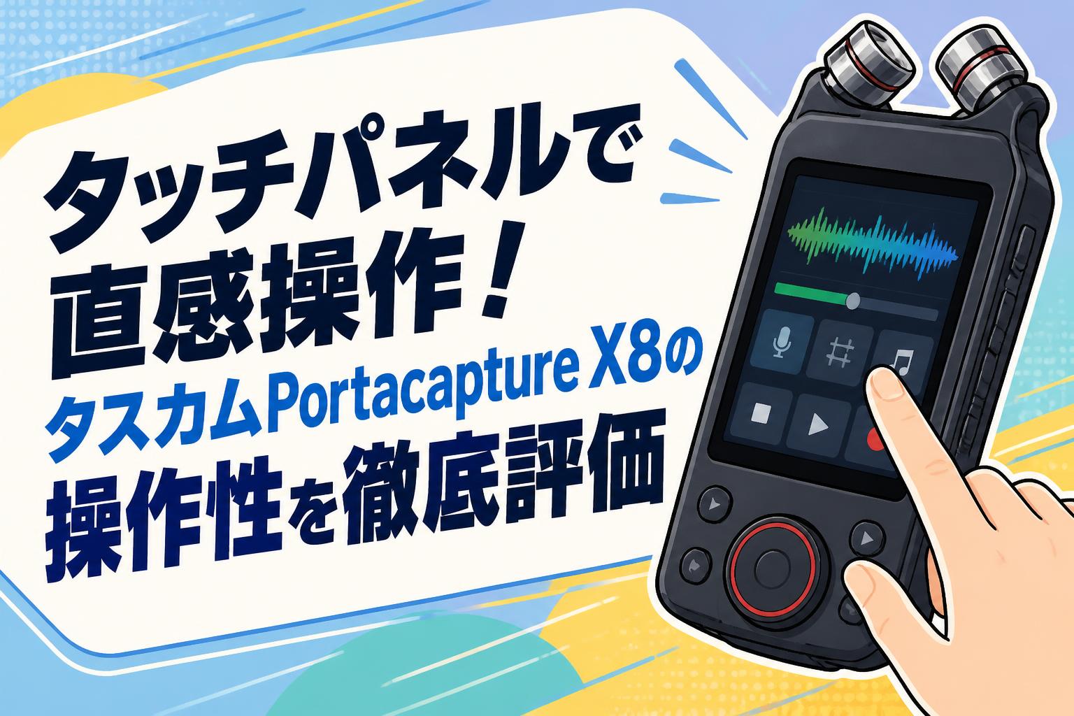 追加検討中 ぱんださん専用 タッチパネルで直感操作！タスカムPortacapture X8の操作性を徹底評価
