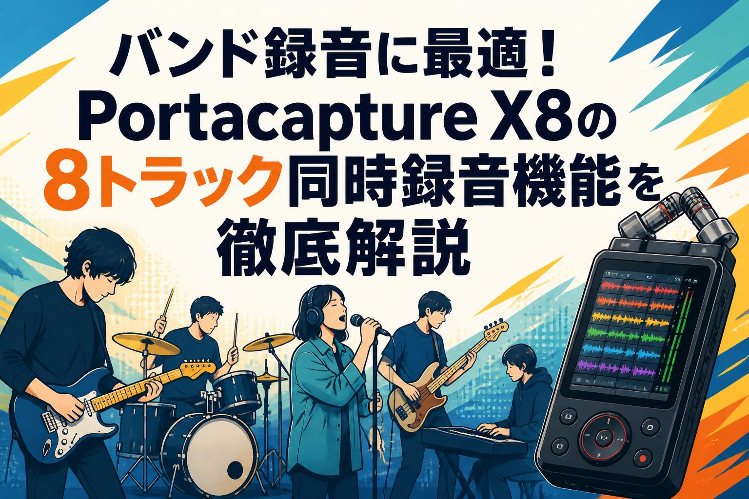 ドーシャ！タブラ 高音のみ バンド録音に最適！Portacapture X8の8トラック同時録音機能を徹底解説