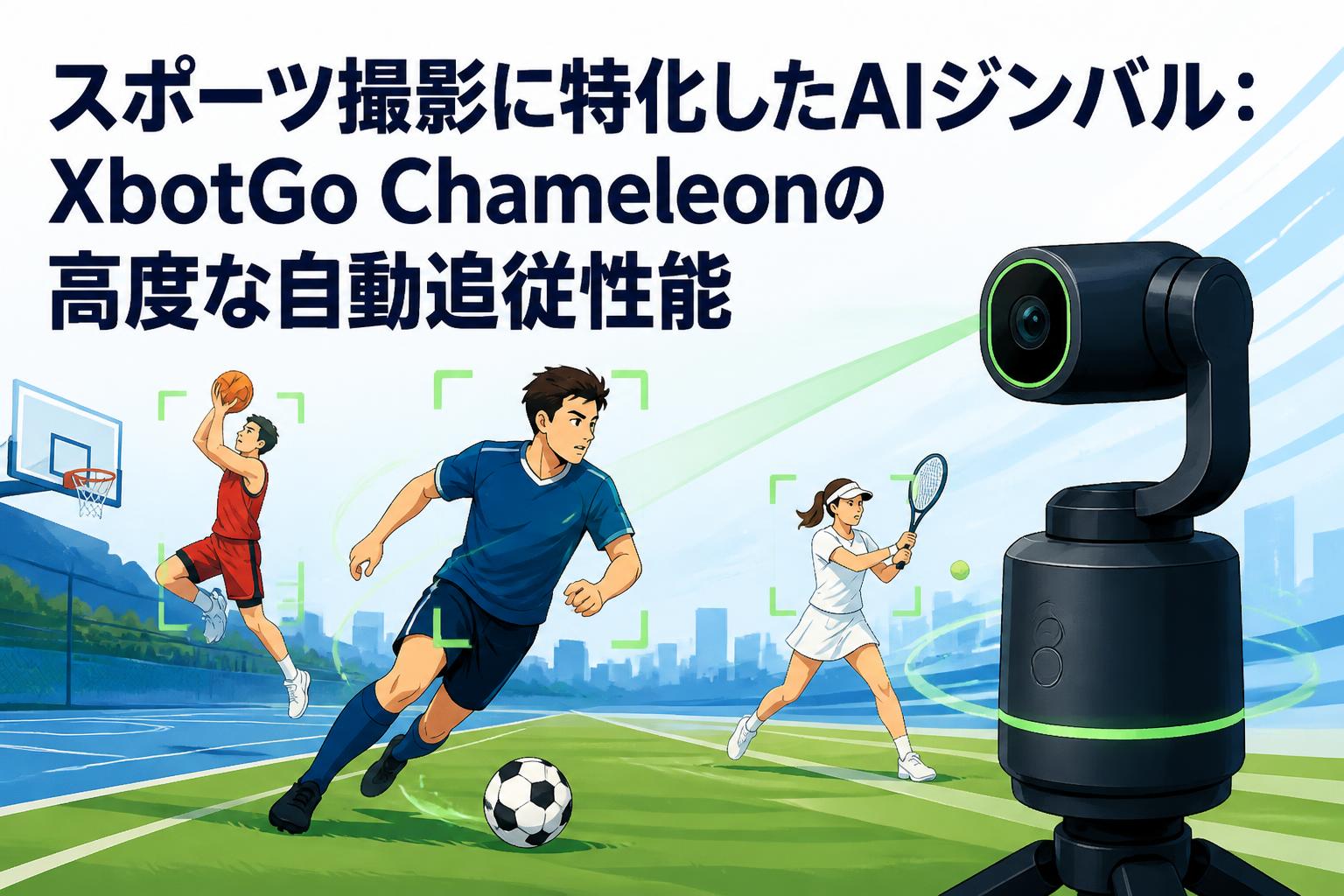 スポーツ撮影に特化したAIジンバル：XbotGo Chameleonの高度な自動追従